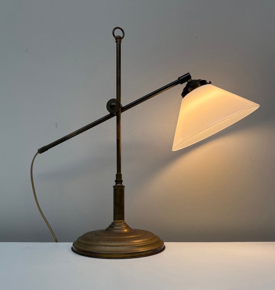 Desk lamp - Opaline glass - Art Deco style desk lamp #2.1