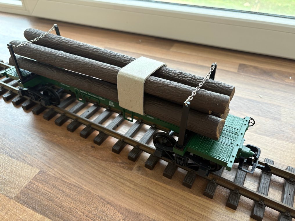 LGB G - 4066 - Τρένο μοντελισμού μεταφοράς εμπορευμάτων (1) - όχημα μεταφοράς ξύλων #1.0