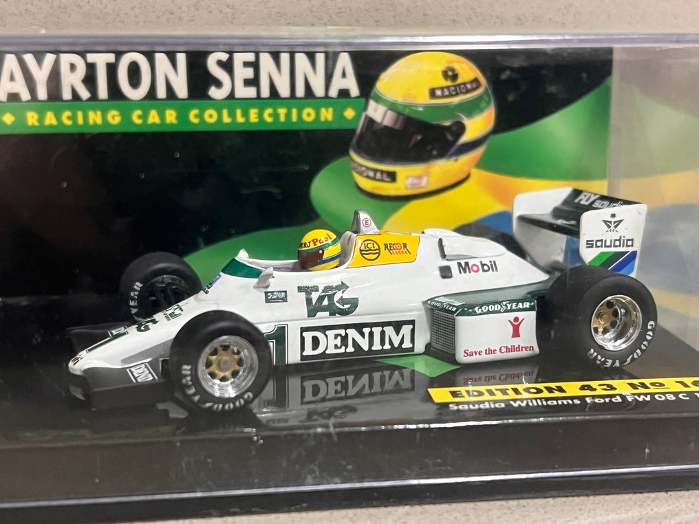 Minichamps 1:43 - Modellauto - Ayrton Senna Collection by LANG - Saudia Williams Ford FW08C 1983 #2.1