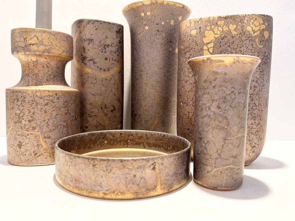 Rosenthal - Helmut Drexler - Βάζο (6) - Goldfeuer (Χρυσή Φλόγα) - Πορσελάνη - χειροποίητα ζωγραφισμένο #2.1
