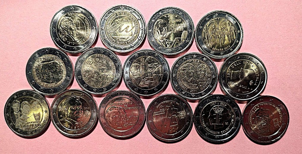 Europe. 2 Euro 2010/2012 (15 stuks) (No reserve price) #1.0