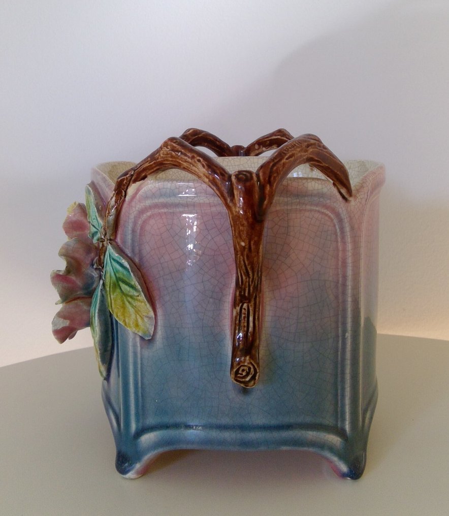 花盆架 - 米色陶 - 旧花盆 #1.0