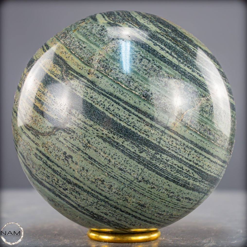 Minge naturală de jasp Kambaba Împământare blândă în formă liberă elegantă și curbată.- 3083.11 g #2.1