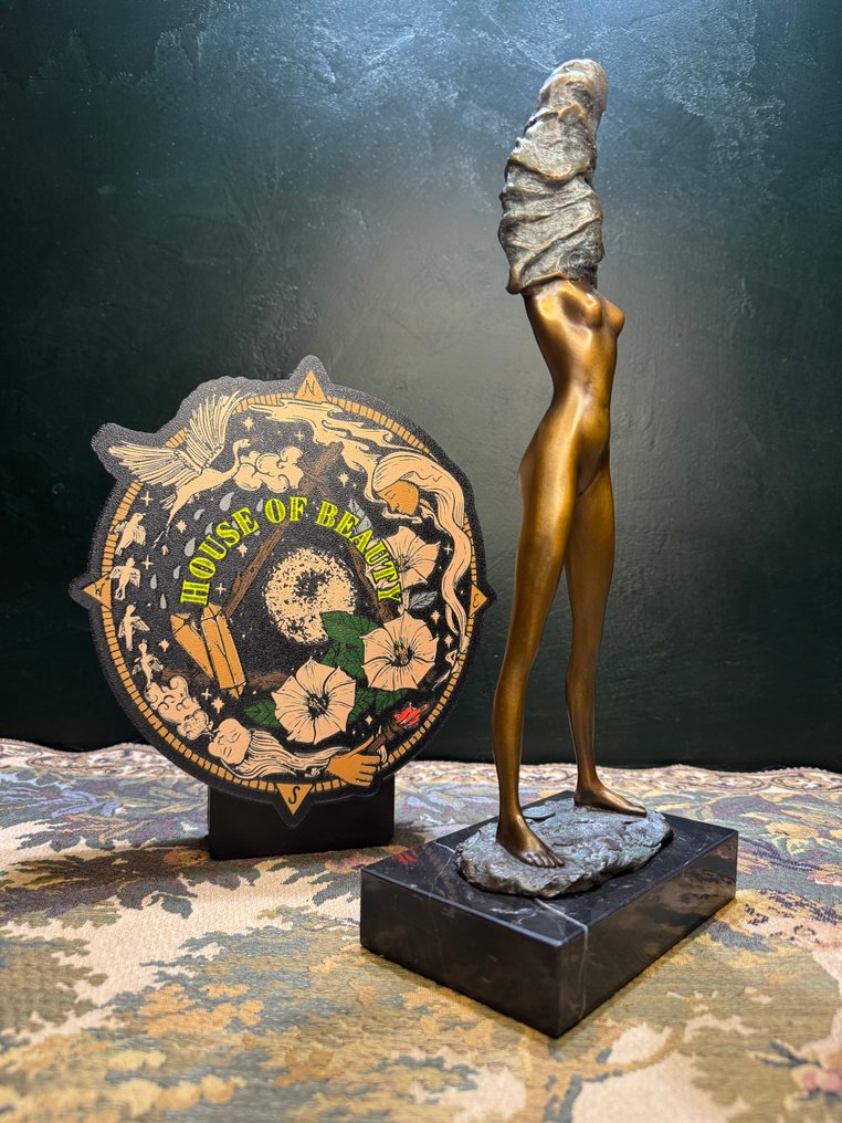 Bruno Bruni (1935) - after - 雕刻, La Divina - 35 cm - 青銅色, 大理石 #1.0