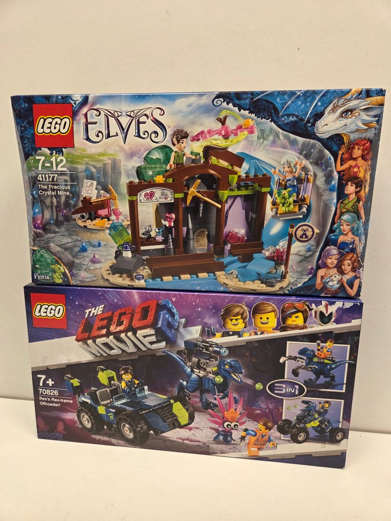 LEGO Set - Elves, The Lego Movie - LEGO The Movie 2 Rex's Rex-treme Offroader 70826 + LEGO Elves De Kostbare Kristalmijn 41177 #1.0