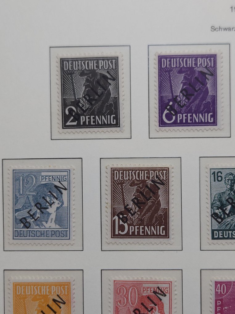 Berlin 1864/1949 - Berlin, pierwsze wydania z czarnym nadrukiem, stan nienaruszony, wszystkie wartości sprawdzone przez - Michel Block Nr. 1-20 #1.0