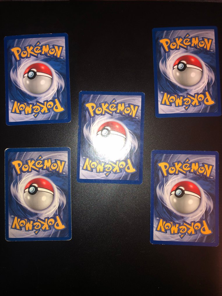 Pokémon - 5 Card - 1st Edition Holo Dark Espeon & Holo Zapdos, Muk and Hitmonchan #1.0