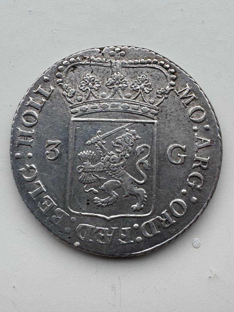 荷兰， 荷兰省 3 Gulden (Generaliteits) 1792 #1.0