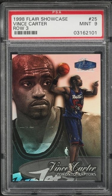 1998 Fleer Flair Showcase Vince Carter Rookie 25 - PSA 9 - 1 Graded card #1.0