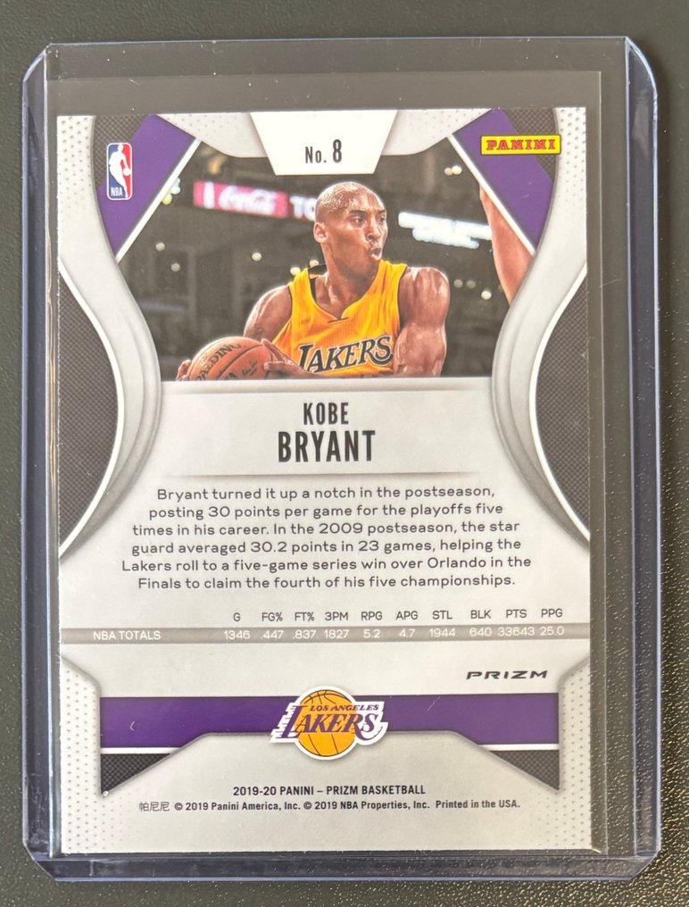 2019/20 Panini Prizm Kobe Bryant - silver, hyper, green, red white blue - Parallel card - 4 Card - Mint (M) #4.3