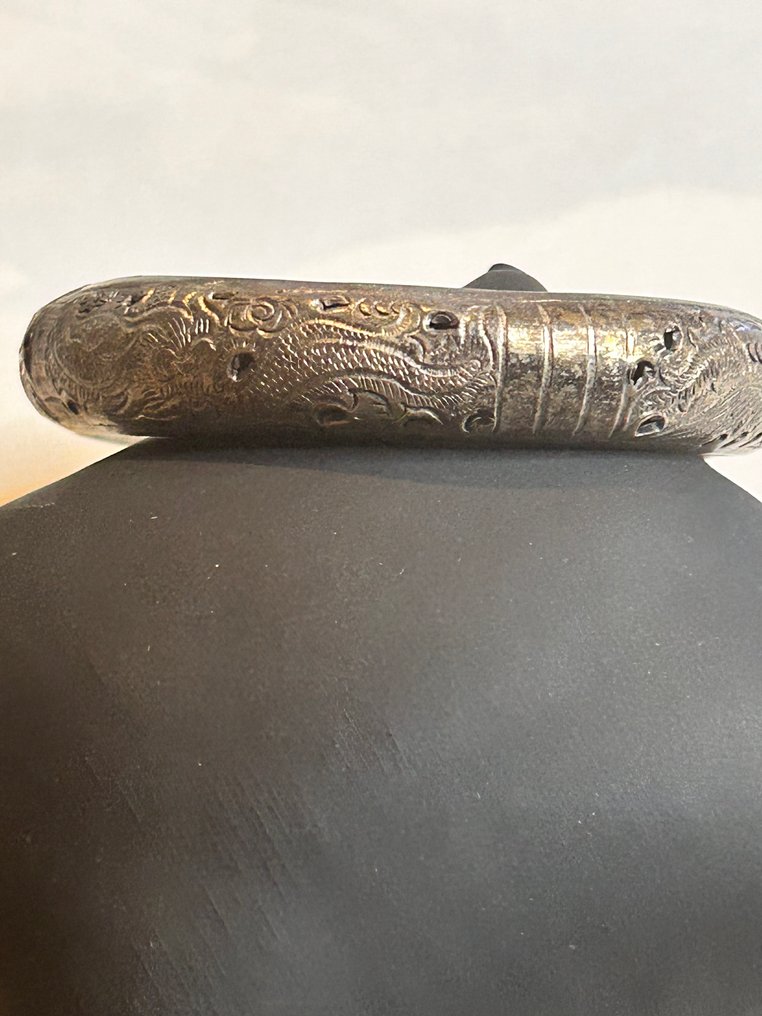 Ασημί - Βραχιόλι - Βραχιόλι διακοσμημένο με δράκους #1.0