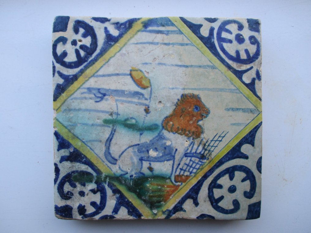  Tile - lion - 1550-1600  #1.0
