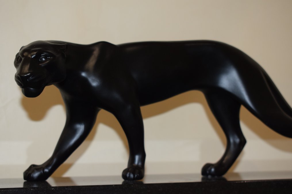 M.FONT (attr.) - Sculpture, PANTHERE - 50 cm - Granit - 1930 #3.2