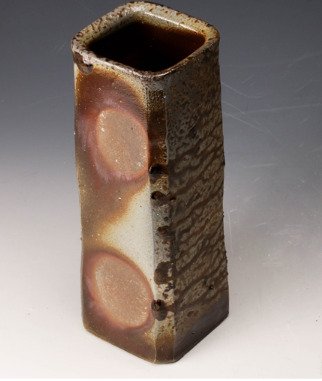 Fujiwara Keisuke (Kyōsuke) – Bizen Yōhen Shihō Hanaike (Bizen Kiln-Change Square Vase) - Porcelain - Fujiwara Keisuke - Japan - Shōwa period (1926-1989) #3.2
