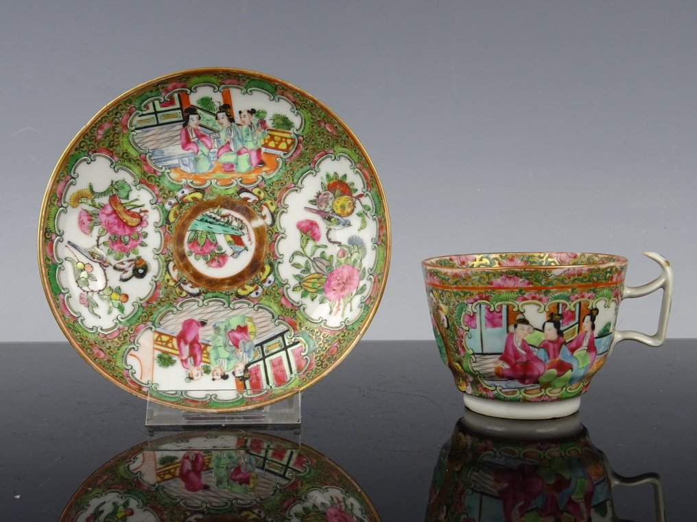 杯子和碟子 - 瓷 - 19世纪 #1.0