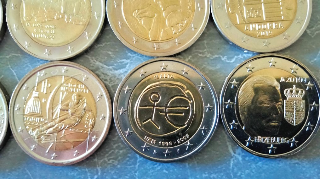 Europa. 2 Euro 2005/2025 (15 pièces) (Sem preço de reserva) #4.3
