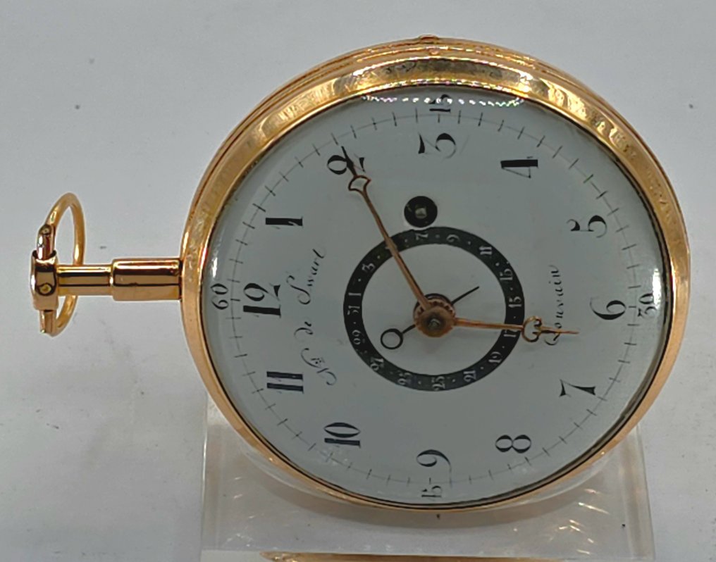 Ns. de Swart Louvain - Belgische 18K Prunkspindeluhr - Lepine- Tagname - Belgien um 1800 - Earlier than 1850 #1.0