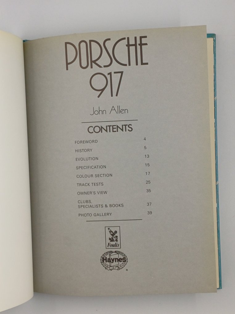 John Allen - Porsche 917 Super Profile - 1986 #2.1