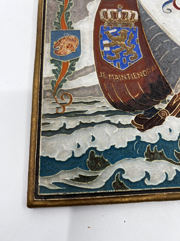 Πλακάκι - De Porceleyne Fles, Delft - H.J. Tieman - 1948 - Εορτασμός 50 ετών #4.3