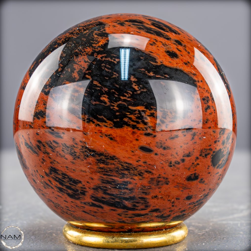 Επιβλητική σφαίρα από μαόνι και όνυχα από το Μεξικό- 517.17 g #4.3