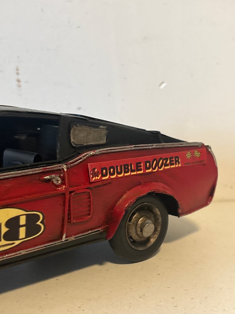 Veistos, Oldtimer raceauto - 9.2 cm - Metalli #3.2