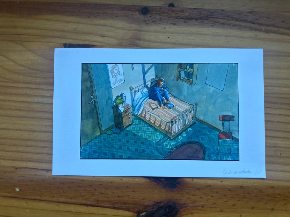 Berlion, Olivier - 1 Original colour drawing - Lie de vin #3.2