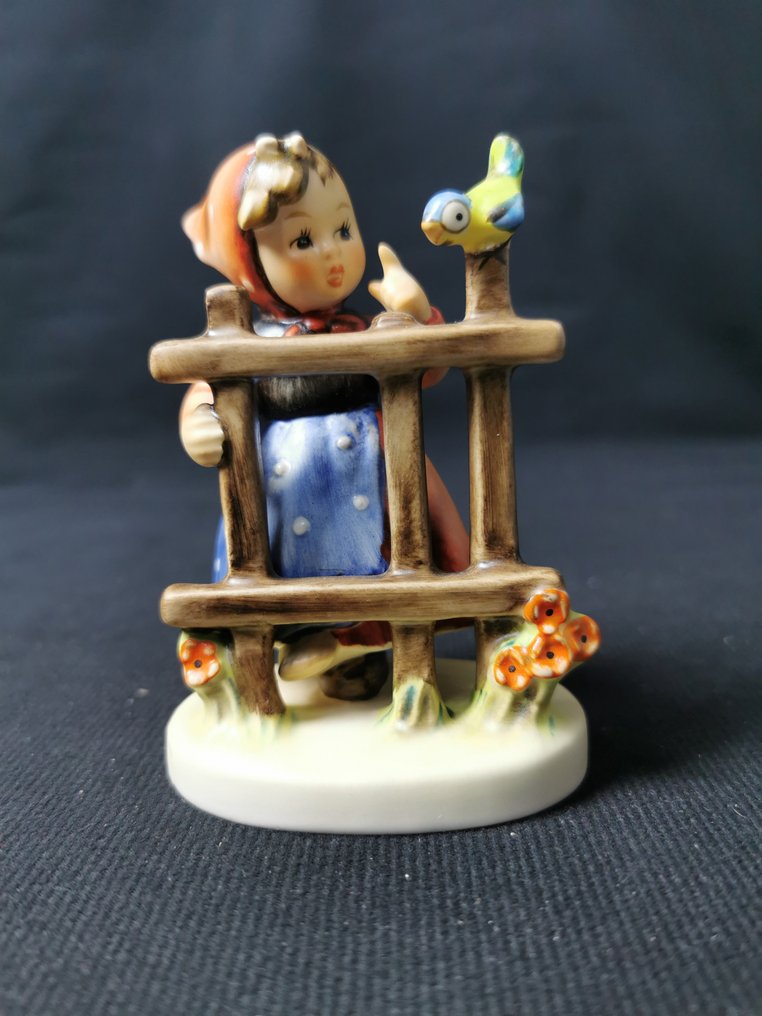 Statuetka, Vintage Hummel Goebel - Statuetta "Fruhlingsidyll Sings of Spring" #1948 - TMK6 - 10 cm - Porcelana #1.0