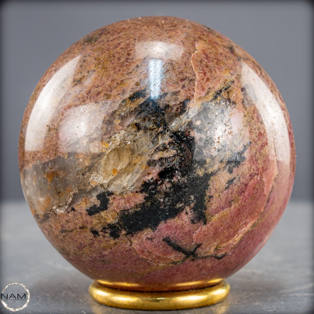 Natural rhodonite sphere of the highest quality- 1033.02 g #3.2