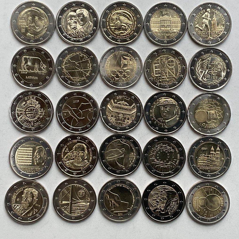 欧洲. 2 Euro Various Years (25 stuks)  (没有保留价) #1.0