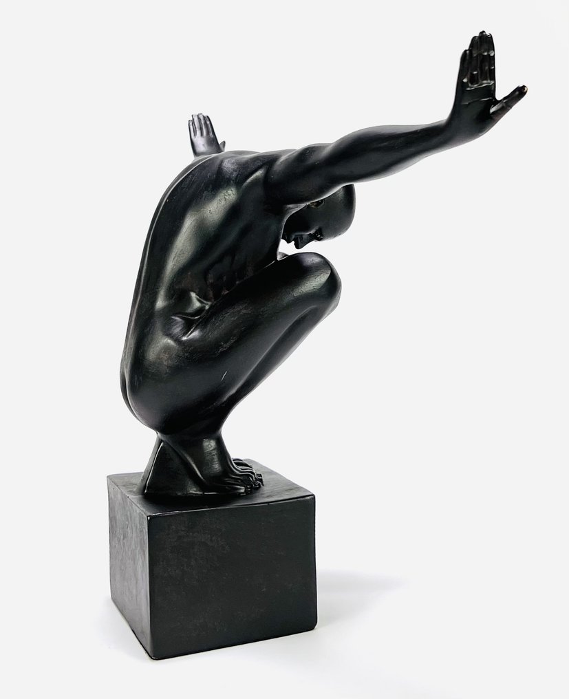 Statua, atletische figuur - 28 cm - Resina, Gres #2.1