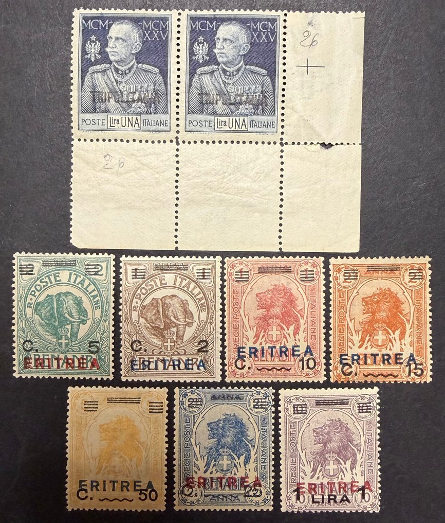 Colonies and possessions. Tripolitania, Eritrea, Ethiopia, Libya, Somalia. - Complete series collection #2.1