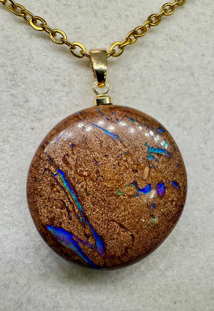 Opal Anhänger - Höhe: 31 mm - Breite: 23.5 mm- 6.36 g - (1) #4.3