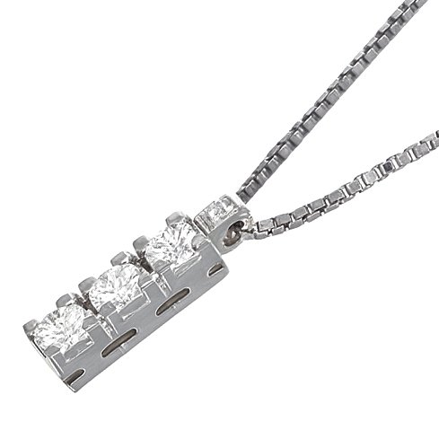 吊坠项链 - 18K包金 白金 - 0.66ct. tw. 钻石 (天然) #3.2