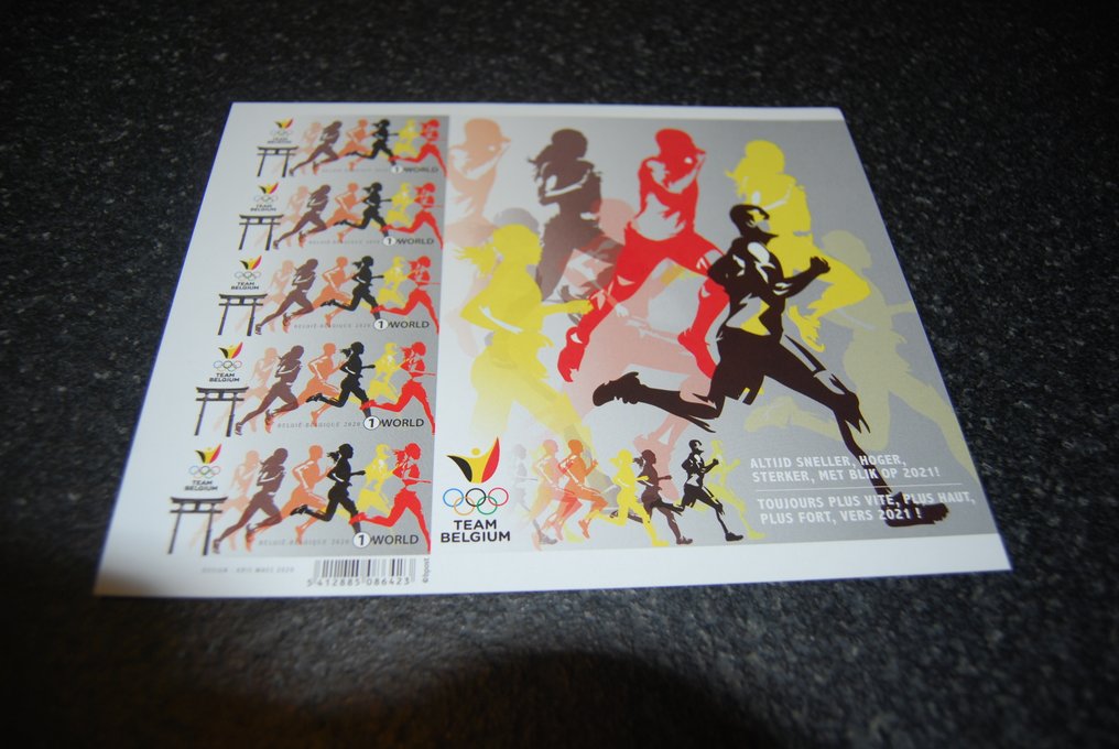 比利時  - 非常漂亮的一组邮票块、纪念卡和黑白页。 #4.3