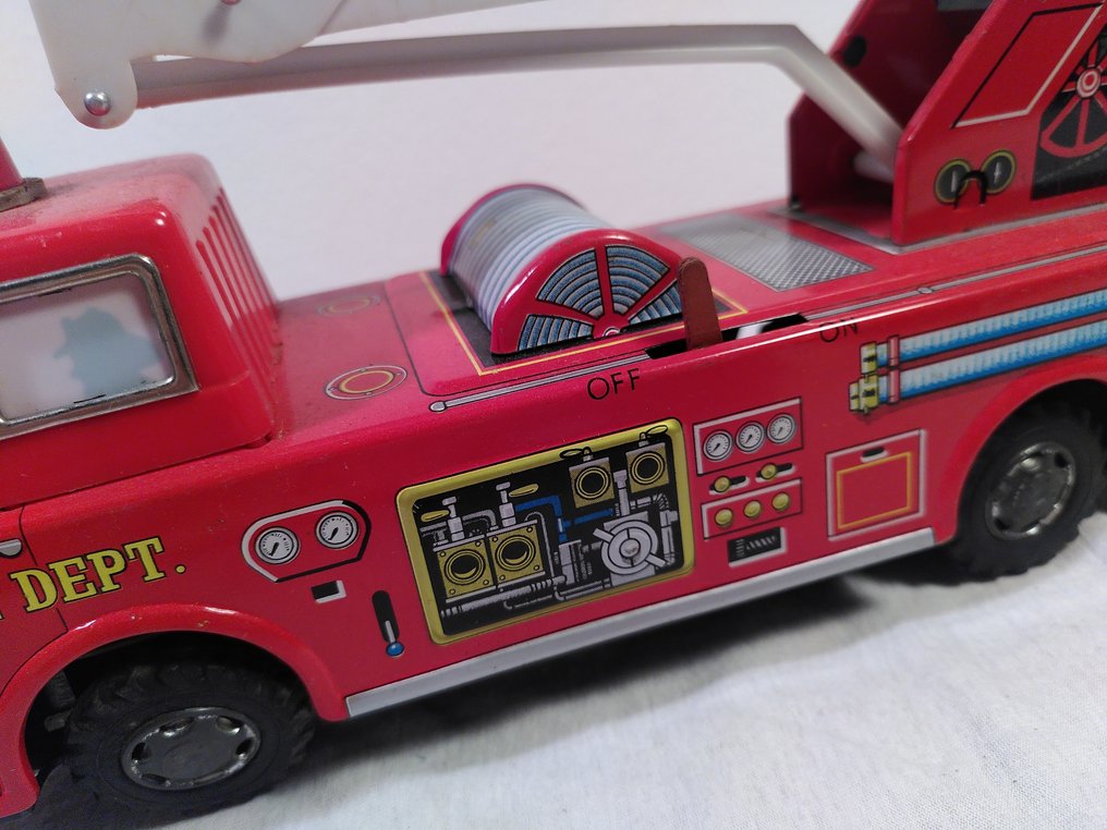 Yonezawa - Τσίγκινο παιχνίδι - Snorkel Firetruck, Unboxed - 1940-1950 - Ιαπωνία #3.2