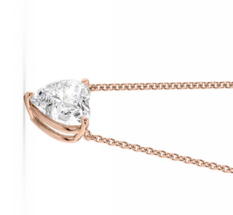 吊坠 - 14K包金 玫瑰金 -  0.91ct. tw. 钻石 (天然) #4.3