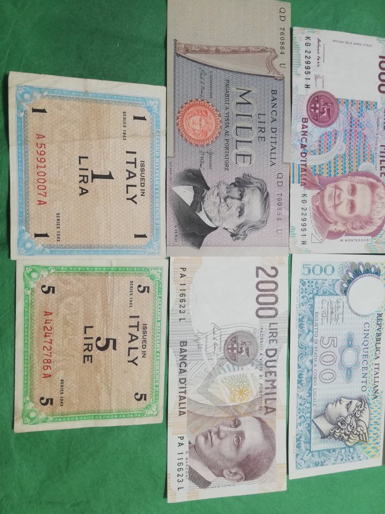 Italy. - 14 banconote Lire - anni vari (No reserve price) #1.0