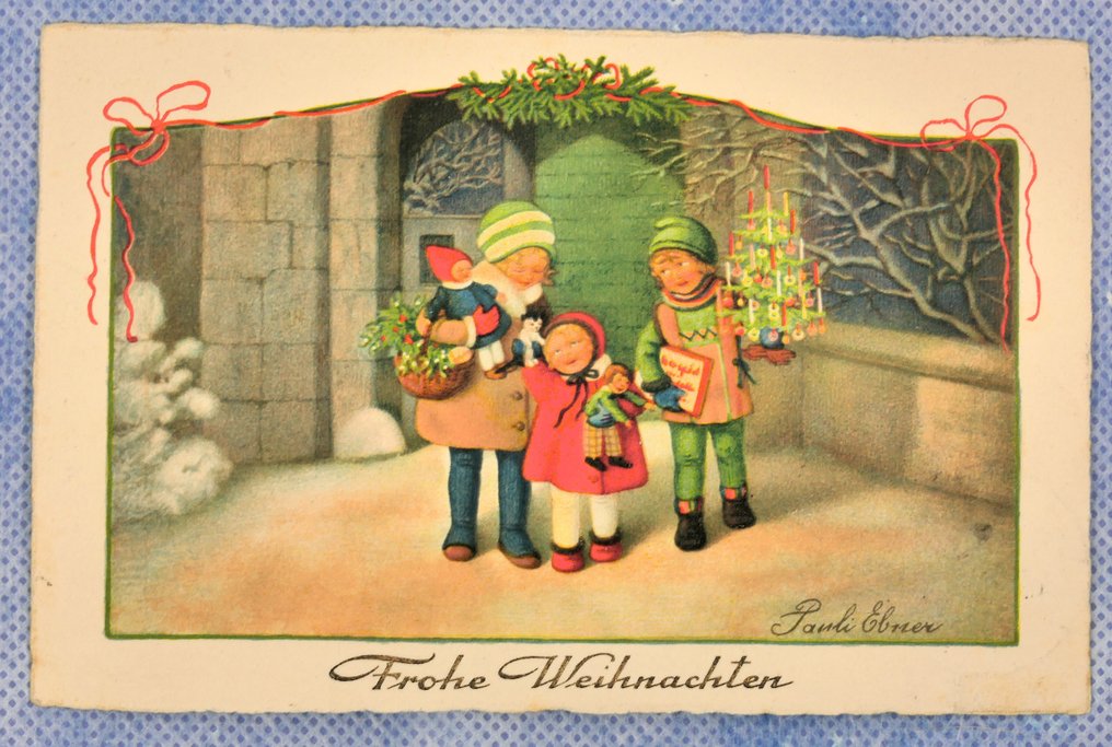 Ιταλία - Χριστούγεννα, Εποχιακές διακοπές, θρησκευτικός - Άλμπουμ καρτ-ποστάλ (72) - 1900-1950 #3.2