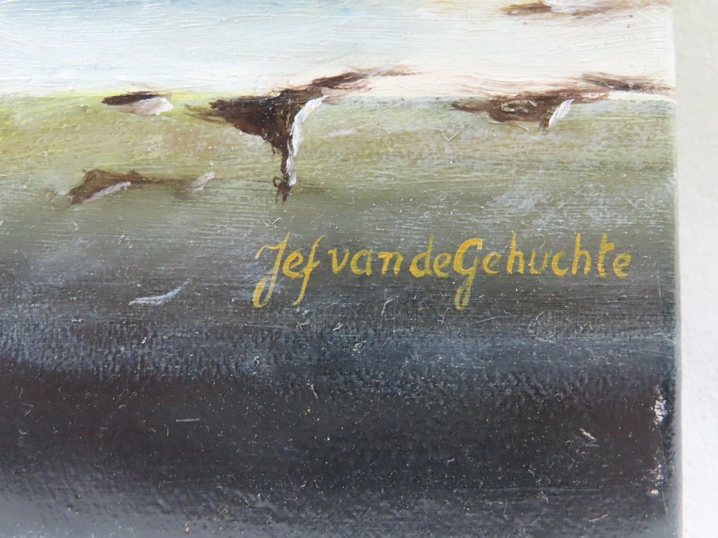 Jef van de Gehuchte (1946) - Stilleven met bloemen in koperen vaas #4.3