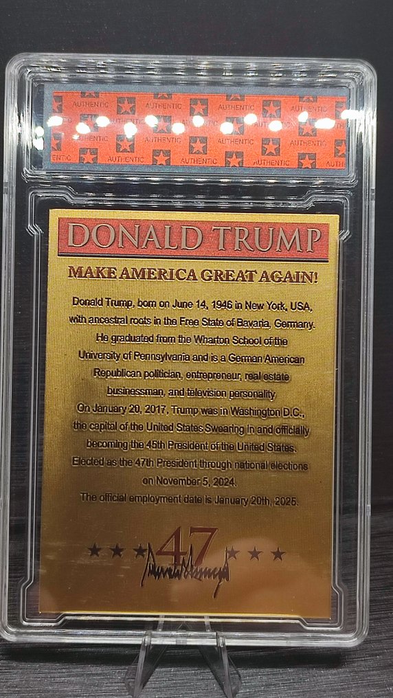 TRUMP 24Ct Gold-plated - 1 Card #4.3