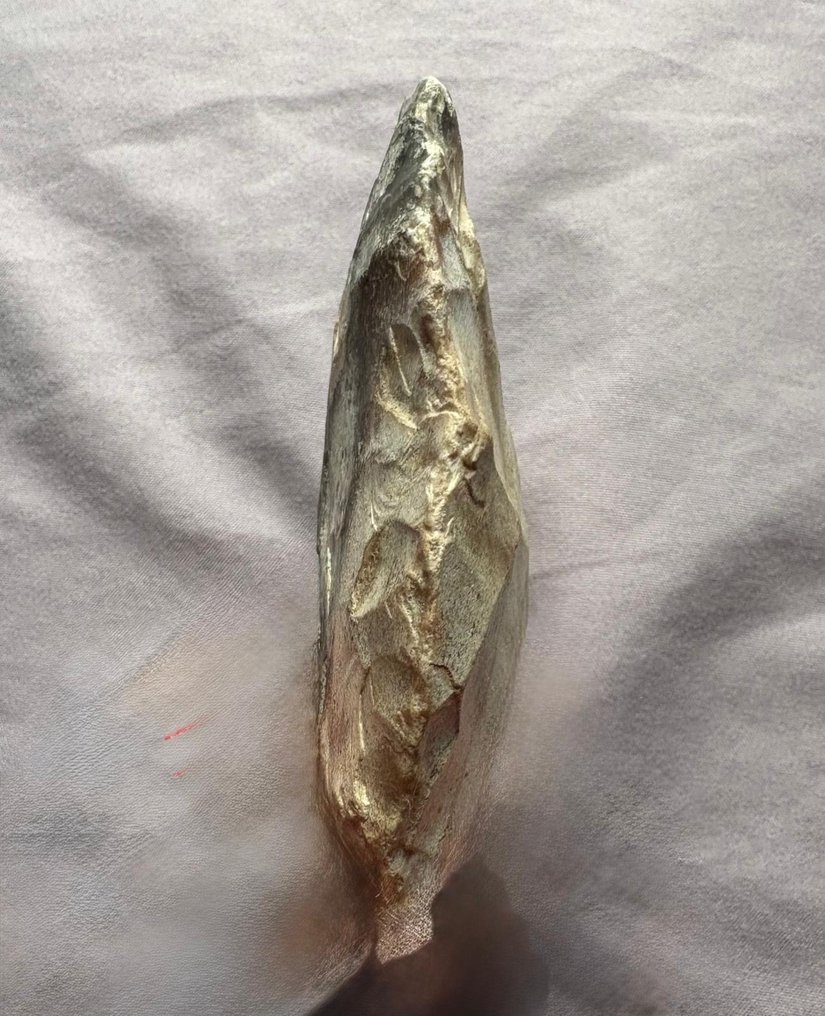 Paleolithisch Steen Werktuig - 9 cm - Bifaz Cordiforme #3.2