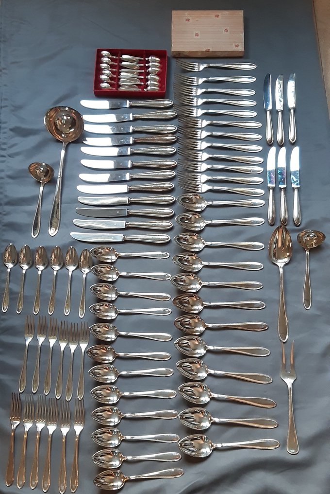 WMF - Evőeszközkészlet 12 főre (89) - Ezüstözött - Met kartelrand #1.0