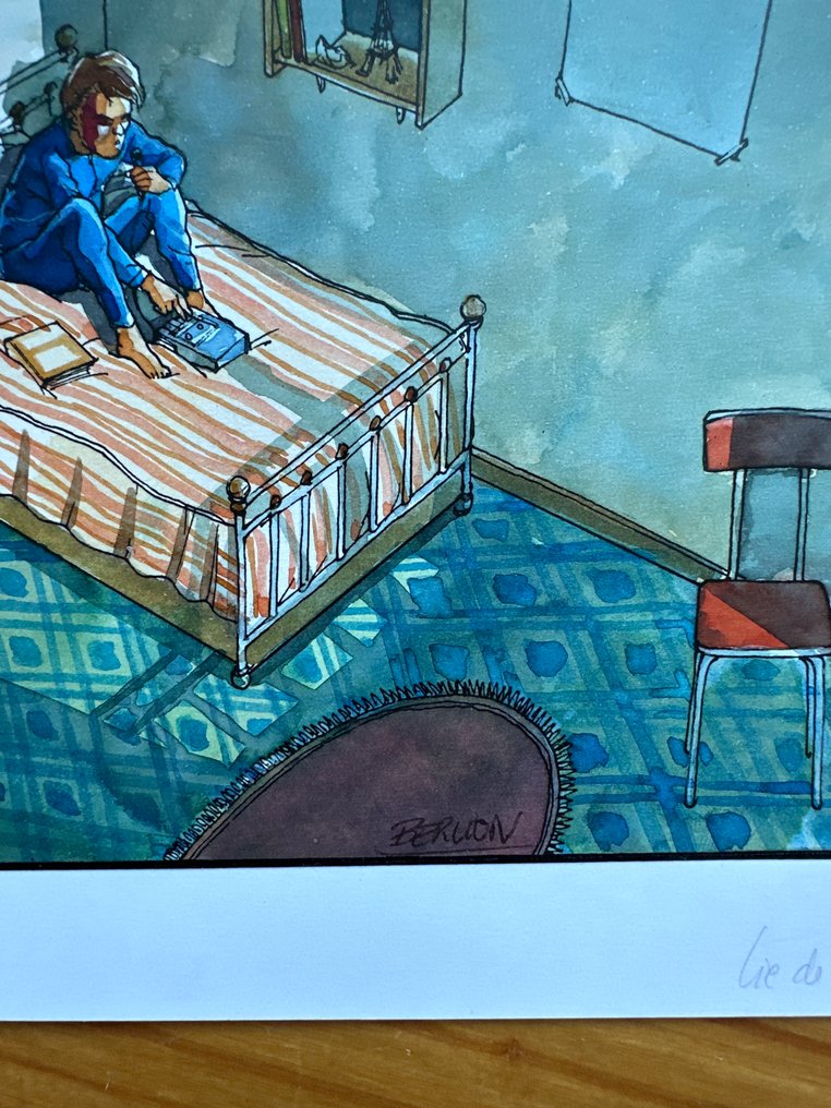 Berlion, Olivier - 1 Original colour drawing - Lie de vin #2.1