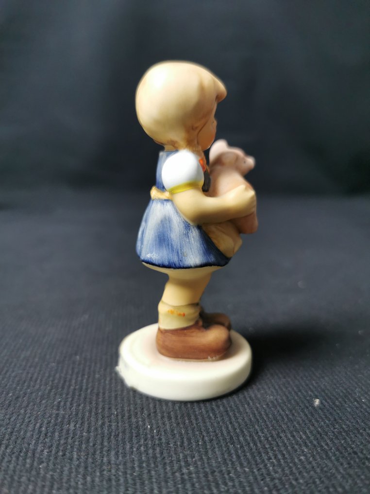 Statuette, Vintage Hummel Goebel - Statuetta "Main Glucksscilweinchen Pigtalis " #75 - TMK7 - 9 cm - Porcelain #1.0