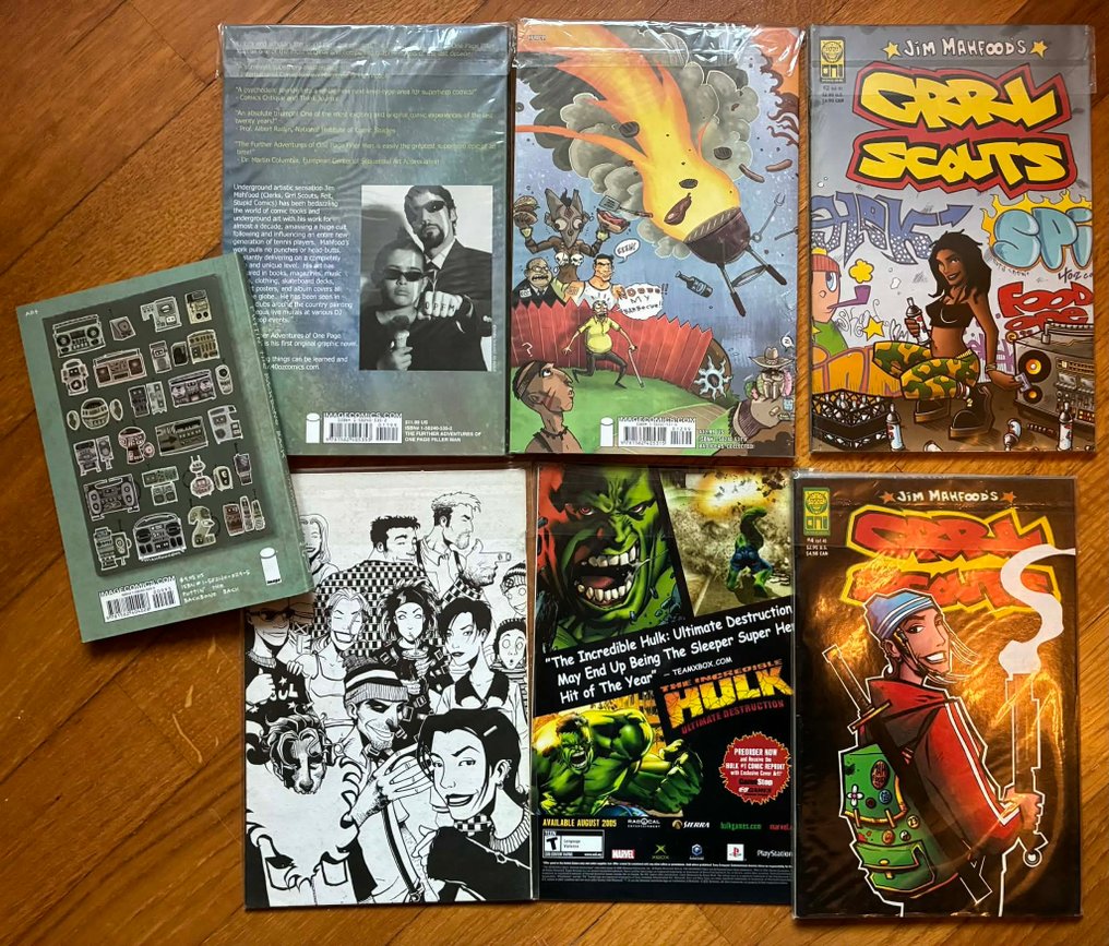 GRRL SCOUTS + Vari - Jim Mahfood - 7 Comic - First edition - 1998/2004 #1.0