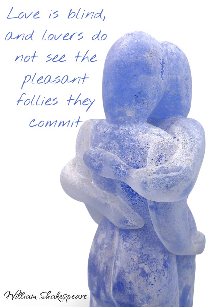 Rosis Murano - Γλυπτό, Amanti - 37 cm - 37 cm - Χειροποίητο διάτρητο γυαλί με εφέ σκαψίματος - 1970 #1.0