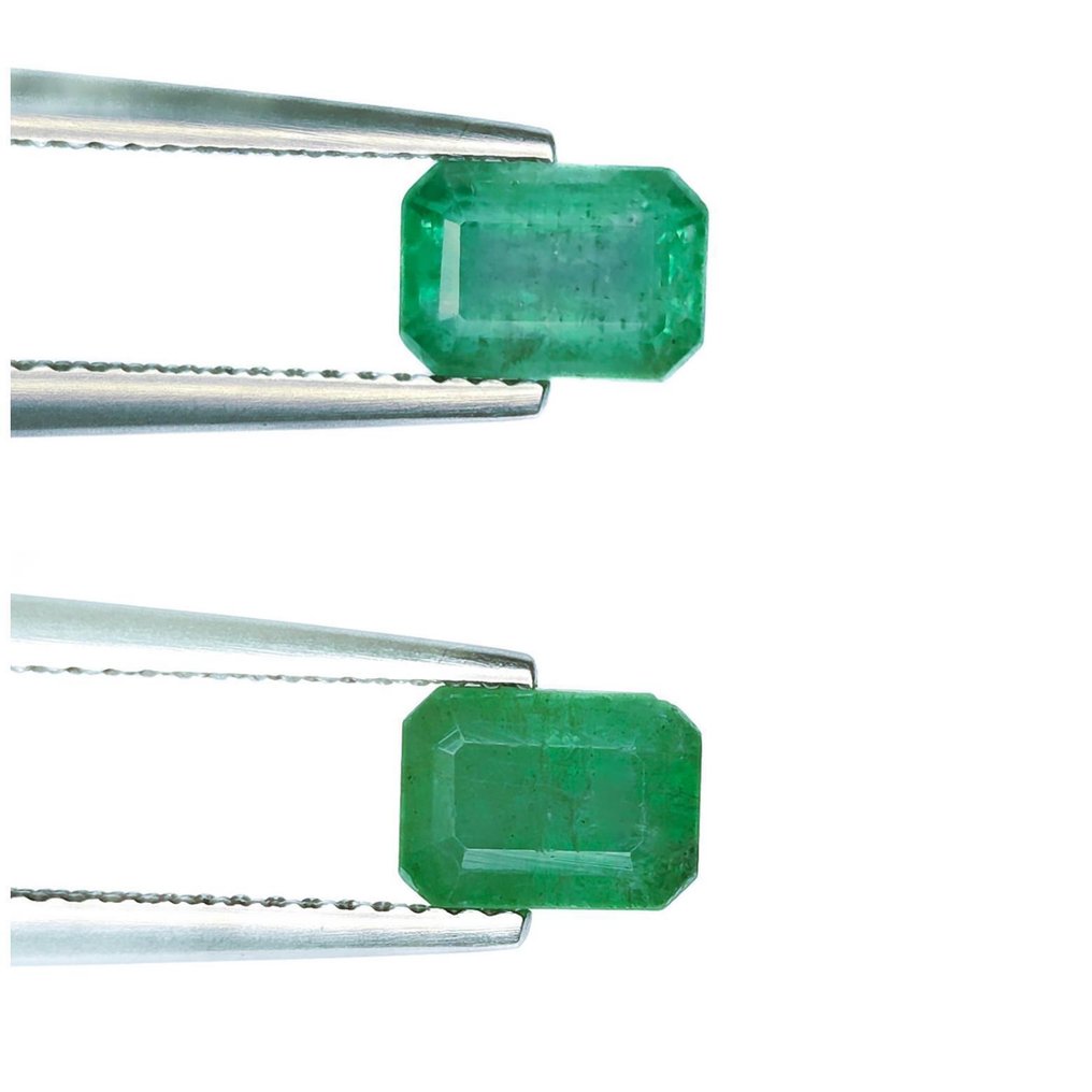没有保留价 - 2 pcs  祖母绿  - 2.71 ct - 国际宝石研究院（IGI） #1.0