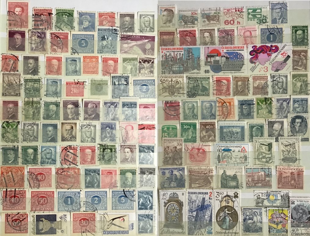 Czechoslovakia  - Interesting Number of Hundreds of Unexamined Stamps, partition sheets #2.1