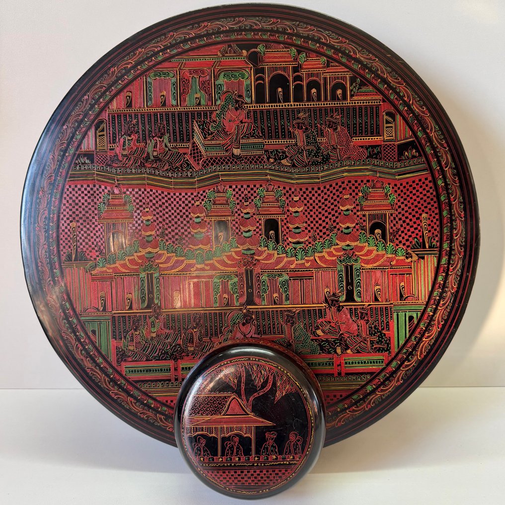 Box (2) - Bamboo, lacquer work - Cylindrical Lacquer Dozen #1.0