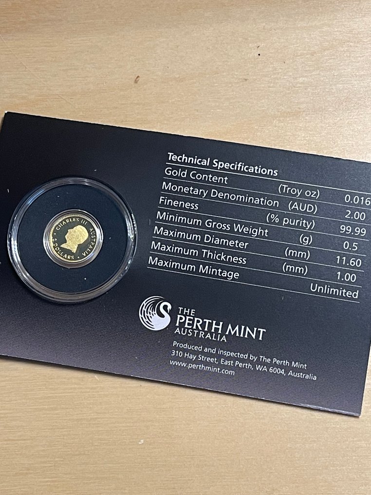 Australia. 2 Dollars 2025 Goldmünze KANGAROO 0,5 g AU.99.99 (No reserve price) #2.1